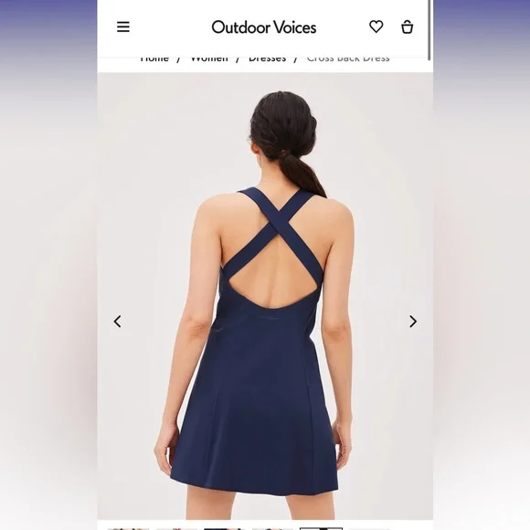 Outdoor Voices Cross Back Dress Medium Purple - Picture 6 of 6